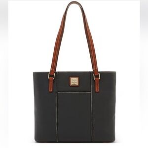 Dooney & Bourke Pebble Collection Small Lexington Leather Shopper Tote Bag Black